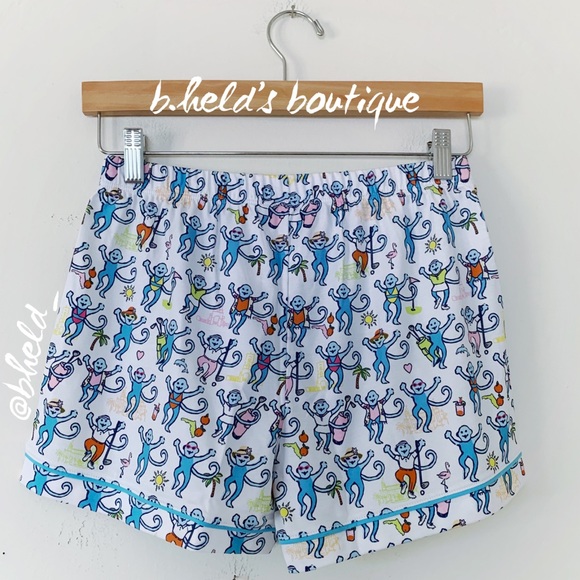 Roller Rabbit Palm Beach Monkey Polo Pajamas in Multi Monkey Size XS New NWT - Picture 13 of 16